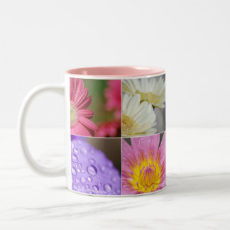 Tasse 2 Couleurs Collage Colorful Garden Blooms & Flowers