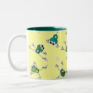 Tasse 2 Couleurs Collage de grenouilles