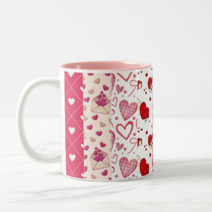 Tasse 2 Couleurs Collage de la Saint Valentin