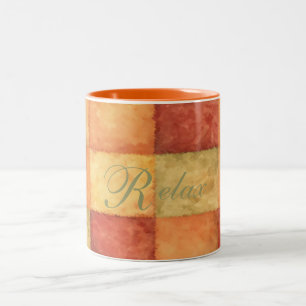 Tasse 2 Couleurs Collage des couleurs M - Relax in Orange