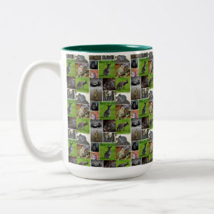 Tasse 2 Couleurs Collage d'images de la faune australienne,