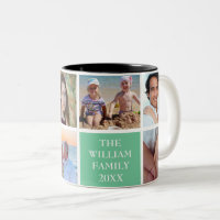 Collage photo de la famille personnalisée 6 - Vert