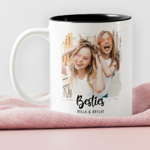 Tasse 2 Couleurs Collage photo des meilleurs amis