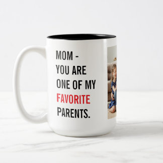 Tasse 2 Couleurs Collage Photo Moderne & Cadeau Bonne Fête Maman