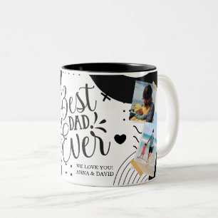 Tasse 2 Couleurs Collage photo personnalisé simple et moderne MEILL