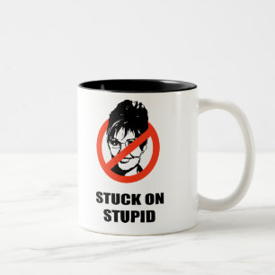Tasse 2 Couleurs Collé sur stupide
