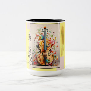 Tasse 2 Couleurs Collection d'Art Musical - Violon