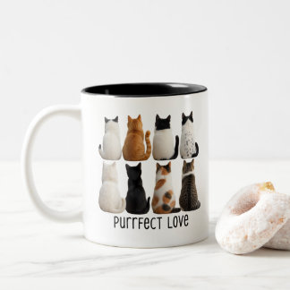 Tasse 2 Couleurs Collection de chats parfaite vue arrière