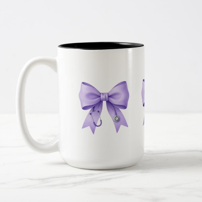 Tasse 2 Couleurs Collection de Nœuds Arc-en-Ciel Pastel (Gauche)