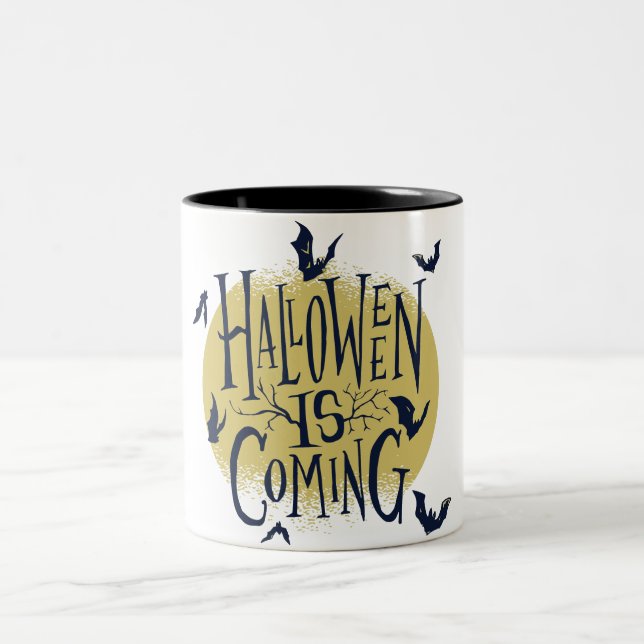 Tasse 2 Couleurs Collection Festive Halloween - Halloween arrive (Centre)