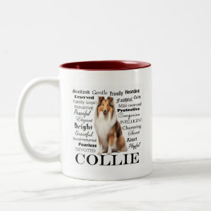Tasse 2 Couleurs Collie Traits