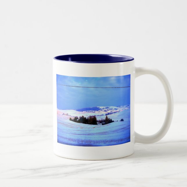 Tasse 2 Couleurs Collines enneigées (Droit)