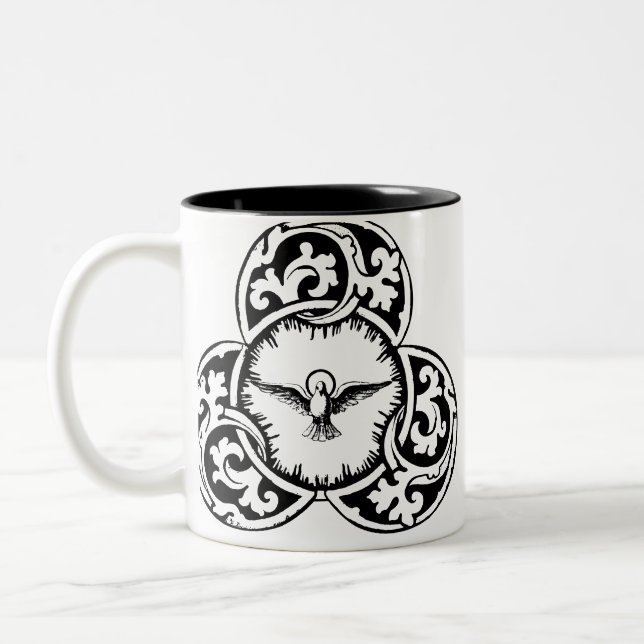 Tasse 2 Couleurs Colombe du Saint-Esprit symbole chrétien (Gauche)