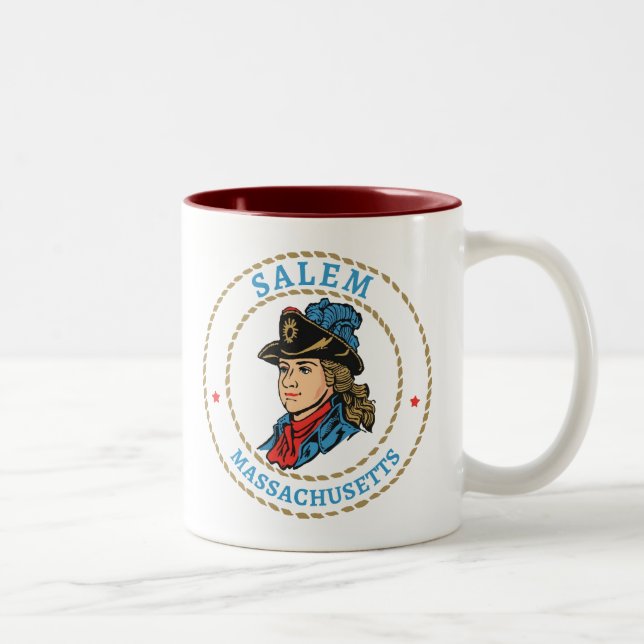 Tasse 2 Couleurs Colonial du Massachusetts de Salem (Droit)
