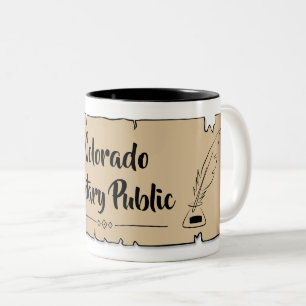 Tasse 2 Couleurs Colorado Notaire Public Soll Feather Quill