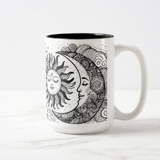 Tasse 2 Couleurs Coloration personnalisée de la lune solaire célest