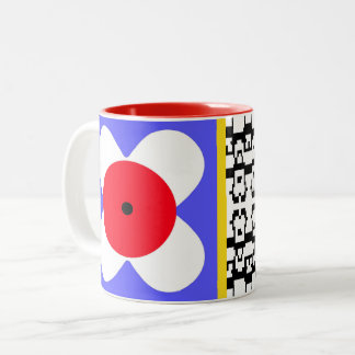Tasse 2 Couleurs coloré, audacieux et floral CaféOlé 11oz.mug