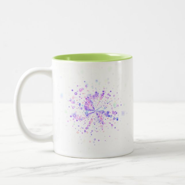 Tasse 2 Couleurs Colorful Abstract Neon Splash (Gauche)