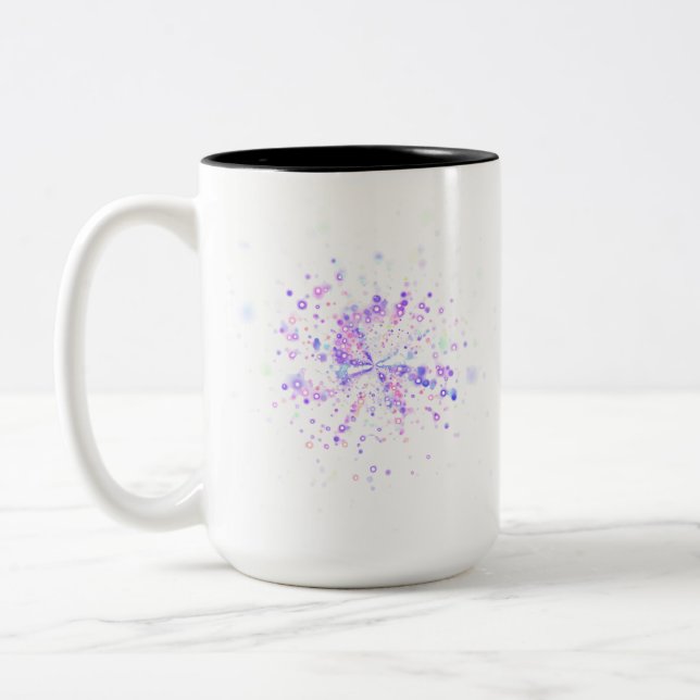 Tasse 2 Couleurs Colorful Abstract Neon Splash (Gauche)
