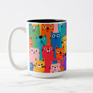 Tasse 2 Couleurs Colorful cats