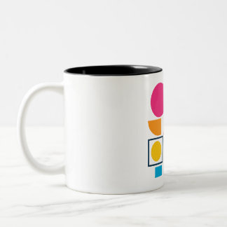 Tasse 2 Couleurs Colorful Geometric Shapes – Abstract Modern Design