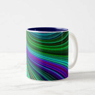 Tasse 2 Couleurs Colorful Psychedelic Lines Design Biarbitre Tass
