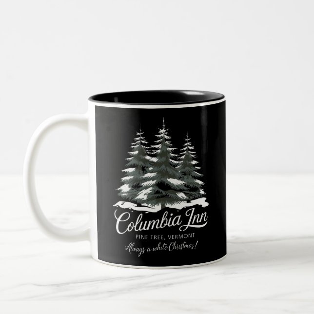 Tasse 2 Couleurs Columbia Inn Pine Tree Vermont Un Noël Blanc (Gauche)