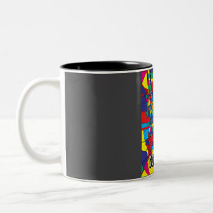 Tasse 2 Couleurs Columbus Ohio Carte de la ville Abstraite - Abstra
