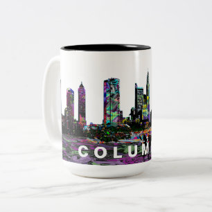 Tasse 2 Couleurs Columbus, Ohio en graffiti