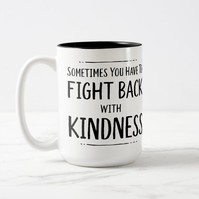 Tasse 2 Couleurs Combattre avec KIndness (Gauche)
