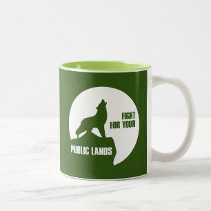 Tasse 2 Couleurs Combattre Pour Votre Loup De Terres Publiques