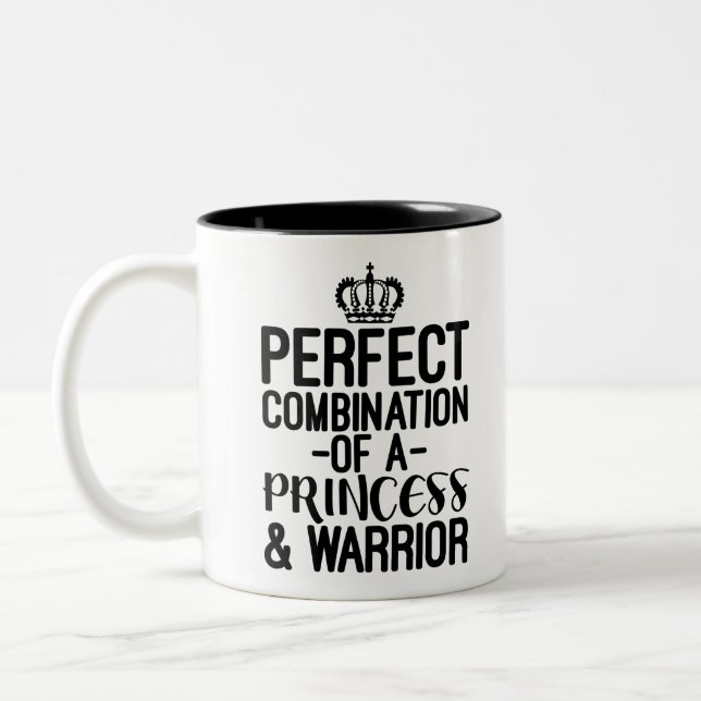 Tasse 2 Couleurs Combinaison Parfaite De Princesse Et De Guerrier (Gauche)
