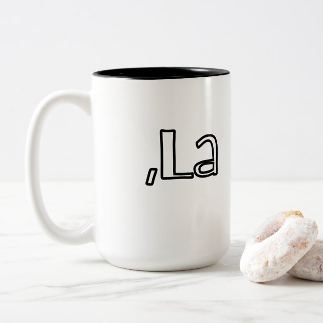 Tasse 2 Couleurs Comma + La Mug, Kamala Harris Mugs, Kamala Harris  (Avec donut)