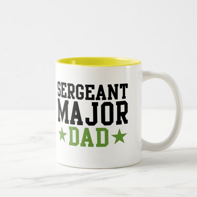 Tasse 2 Couleurs Commandant de sergent papa (Droit)