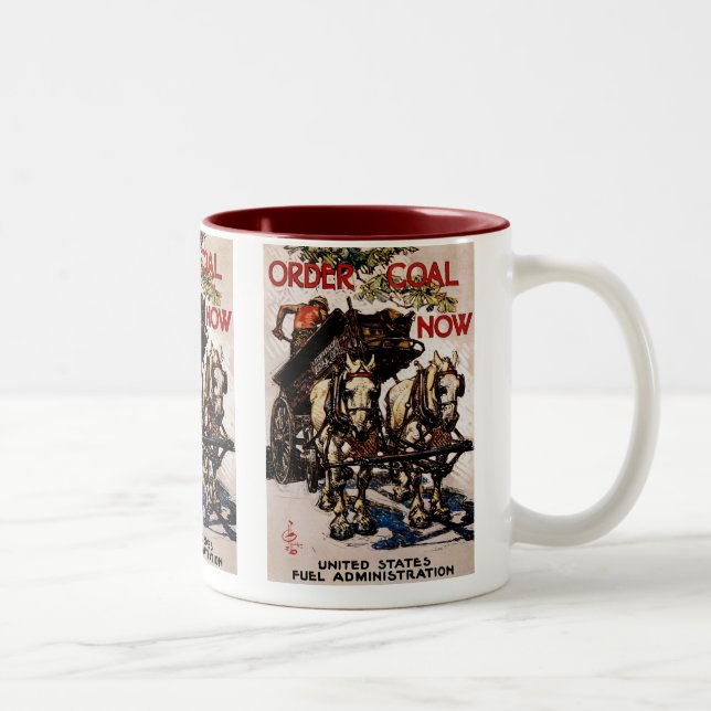 Tasse 2 Couleurs Commander du charbon maintenant (Droit)