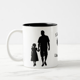 Tasse 2 Couleurs Comme Père Comme Fille Silhouette 11 oz