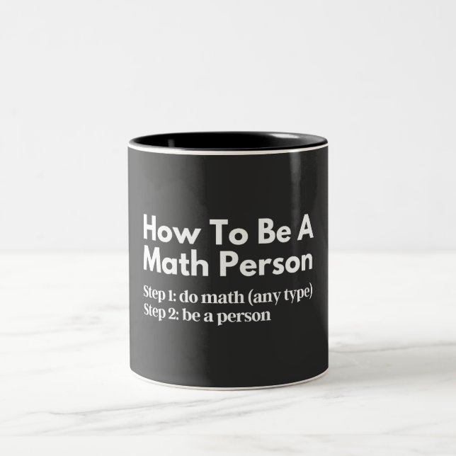Tasse 2 Couleurs Comment être une personne mathématique (Centre)