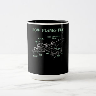 Tasse 2 Couleurs Comment les avions volent amusant ingénieur aéro