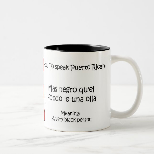 Tasse 2 Couleurs Comment parler Portoricain (Droit)