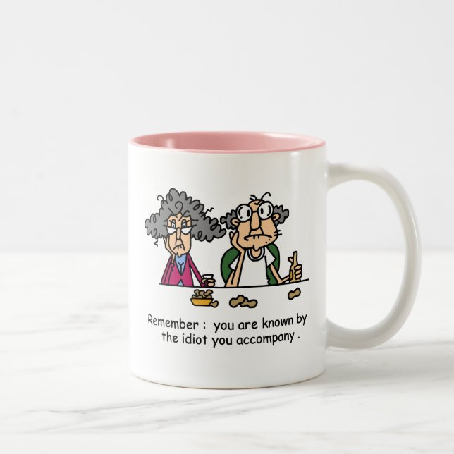 Tasse 2 Couleurs Compagnie Idiot (Droit)