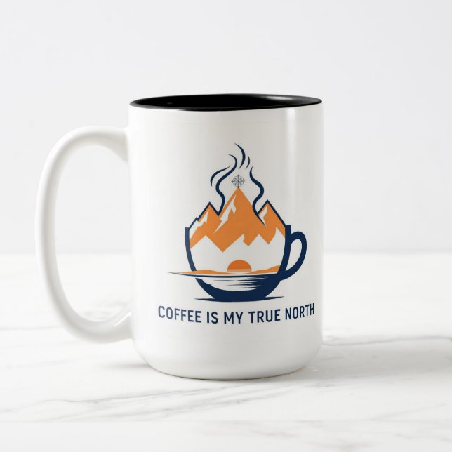 Tasse 2 Couleurs Compass Café  (Gauche)