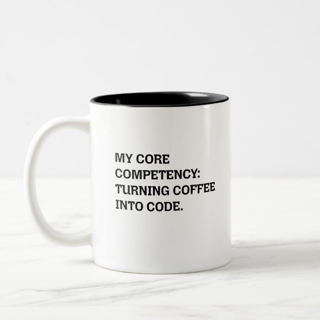 Tasse 2 Couleurs Compétence Clé : Transformer le Café en Code (Gauche)