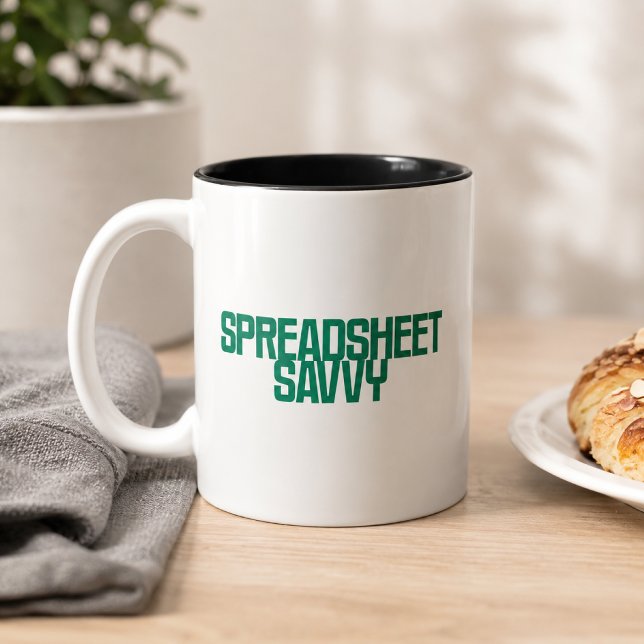 Tasse 2 Couleurs Compétent en tableur | Conception d'expert en comp (Créateur téléchargé)