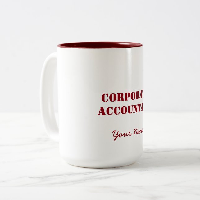 TASSE 2 COULEURS "COMPTABLE D'ENTREPRISE" (Devant gauche)