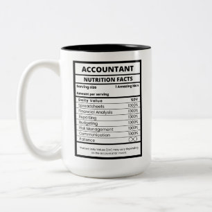 Tasse 2 Couleurs Comptable drôle valeur quotidienne de travail