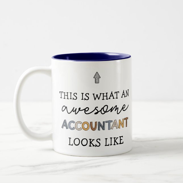 Tasse 2 Couleurs Comptable Funny Awesome Comptable CPA Don (Gauche)