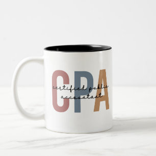 Tasse 2 Couleurs Comptable public certifié Retro CPA
