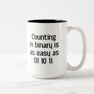 Tasse 2 Couleurs Comptage Dans Le Binaire
