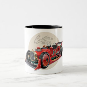 Tasse 2 Couleurs Concept de voiture de course retro personnalisé