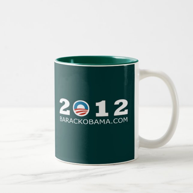 Tasse 2 Couleurs Conception 2012 de réélection de Barack Obama (Droit)